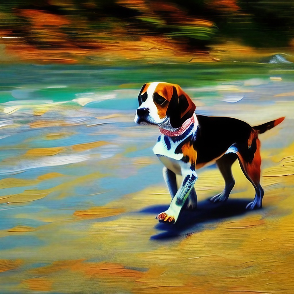 Claude Monet Beagle 5